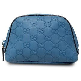 Pochette Gucci Blue Guccissima Bleu