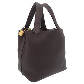 Hermès Hermes Picotin Lock PM 18 Handtasche Braun Damier ebene