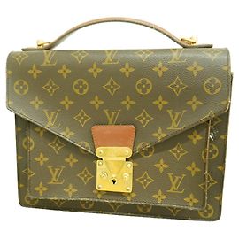Borsa Louis Vuitton Monogram Monceau 28 Marrone