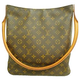 Borsa a tracolla Louis Vuitton Monogram Looping GM Marrone