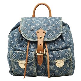 Louis Vuitton Monogram Denim Sac à Dos GM Backpack Blu