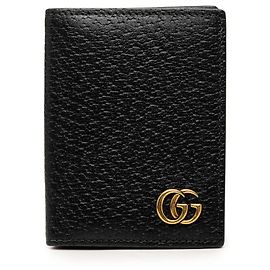 Gucci GG Marmont Visitenkartenetui aus Leder Schwarz