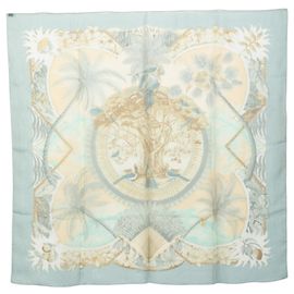 Hermès Hermes Carre 90 Aloha Schal Blau Mehrfarben