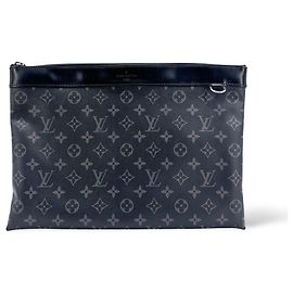 Louis Vuitton Discovery Pochette Monogram Eclipse Canvas GM Black