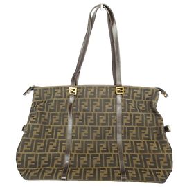Borsa Tote Fendi Vintage Pattern Zucca Marrone Nero