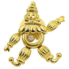 Broche Chopard Happy Diamonds Crown Pin en oro amarillo de 18K Otro