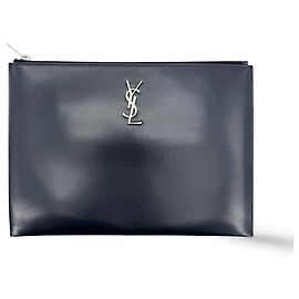 Autre Marque Saint Laurent Classic Monogram Wristlet Leather Medium Preto