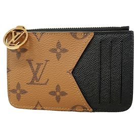 Louis Vuitton Monogram Reverse Portecartoromie Geldbörse/Münzfach Braun Schwarz