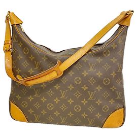 Bolsa de Ombro Louis Vuitton Monogram Boulogne 35 Marrom