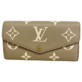 Louis Vuitton Long Wallet Monogram Empreinte Bicolor Grau Roh