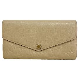 Louis Vuitton Monogram Empreinte Portefeuille Sarah Long Wallet Grey