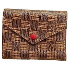 Cartera Tri-fold Louis Vuitton Damier Portefeuille Victorine Damier ebene