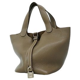 Hermès Hermes Picotin Lock PM Handbag Taupe