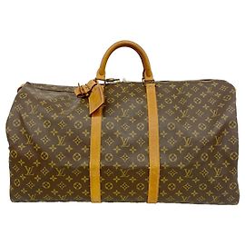 Louis Vuitton Brown Boston Monogram Keepall 60 Marron