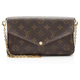 Louis Vuitton Monogram Canvas Felicie Pochette Marrone