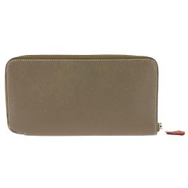 Hermès Hermes Azap Silk'In Long Wallet Brown Beige