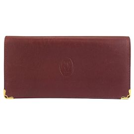 Cartera larga Cartier Must Line Castaño
