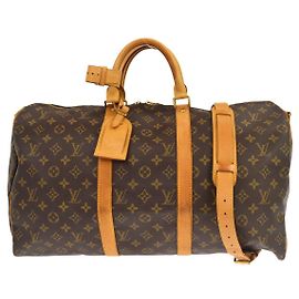 Louis Vuitton Keepall Bandouliere Monogram Canvas 50 Marron
