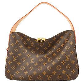 Borsa a spalla Louis Vuitton Monogram Slouchy PM Marrone