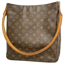 Louis Vuitton Monogram Looping GM Shoulder Bag Brown