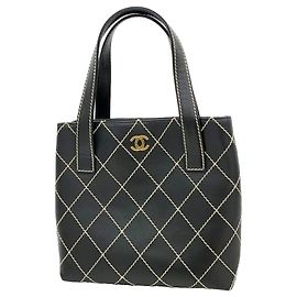 Bolso Tote Chanel de piel negra Negro