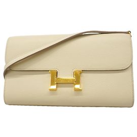 Hermès Carteira Hermes Constance To Go Evercolor Bege