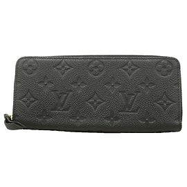Louis Vuitton Monogram Empreinte Portefeuille Clemence Long Wallet Noir