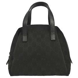 Gucci Zip Around Bowling GG Canvas Small Nero