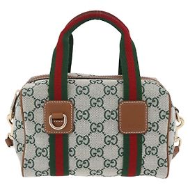 Gucci Web Boston GG Canvas Mini Vert