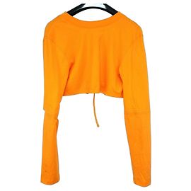 Jacquemus Top Cropped Arancione con Cut-out Arancione