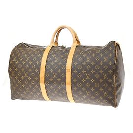 Louis Vuitton Keepall Monogram Canvas 55 Castaño