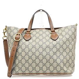 Gucci Convertible Soft GG Coated Canvas with Leather Medium Brown