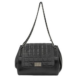 Chanel Chocolate Bar Mademoiselle Quilted Lambskin Medium Noir