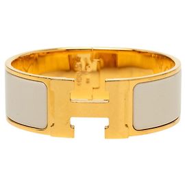 Hermès Hermes Clic Clac H PM Charm-Armband Weiß