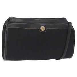 Sac à épaule Christian Dior Trotter Canvas Noir et Doré Auth ka6527A Noir Autre