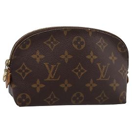 LOUIS VUITTON Monogram Pochette Cosmetic PM Pouch M43998 LV Auth 205322 Monogramma