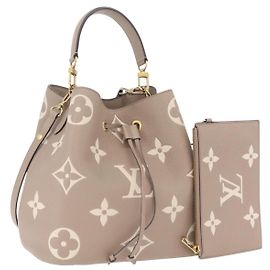 Bolsa LOUIS VUITTON Monogram Empreinte Neo Noe MM Bege M45555 LV Auth ka6488M Bege Monograma