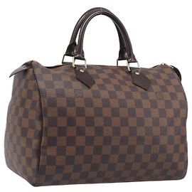 LOUIS VUITTON Damier Ebene Speedy 30 Hand Bag N41364 LV Auth LN098V Damier ebene