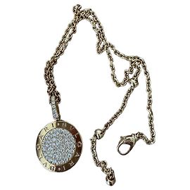 Bulgari B.zero1 Diamond Necklace in Yellow Gold Golden