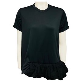 Comme des Garcons T-Shirt con volant nero Nero
