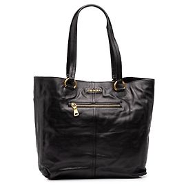Bolso Tote Prada de piel de becerro suave negro Negro