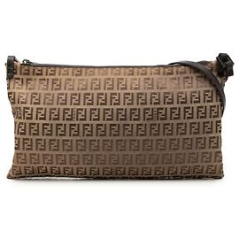 Borsa a tracolla Fendi Zucchino Canvas marrone Marrone