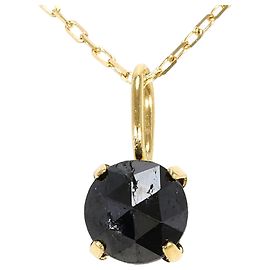 Autre Marque Collar de oro amarillo 18K con diamante negro Negro Dorado