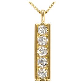 Autre Marque Collar de oro amarillo 18K con diamante Dorado