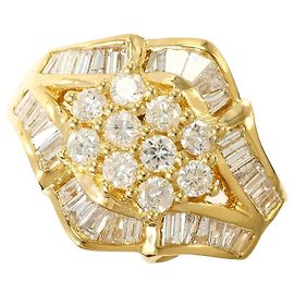 Autre Marque Anillo alianza de oro amarillo de 18K con diamante Dorado