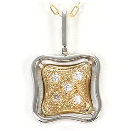 Autre Marque Halskette aus 14K Gold und Platin mit Diamant Golden Andere