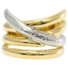 Autre Marque Diamant-Ehering aus Platin und Gelbgold Golden Andere