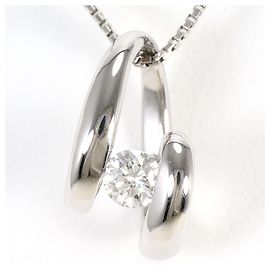 Autre Marque Platinum Necklace with Diamond Other