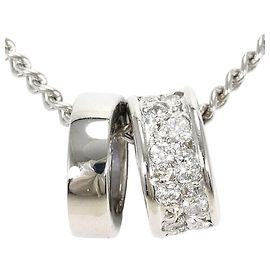 Autre Marque Collar de platino con colgante de diamante Otro