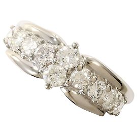Autre Marque PT900 Platinum Band Ring with Diamond Other
